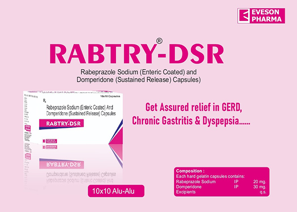 RABEPRAZOLE SODIUM (ENTERIC COATED) AND DOMPERIDONE (SUSTAINED RELEASE) CAPSULES