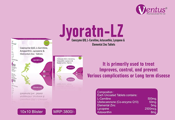COENZYME Q1050MG, L-CARNITINE 500MG, ASTAXANTHIN 8MG, LYCOPENE 2500MCG & ELEMENTALZINC 5MG